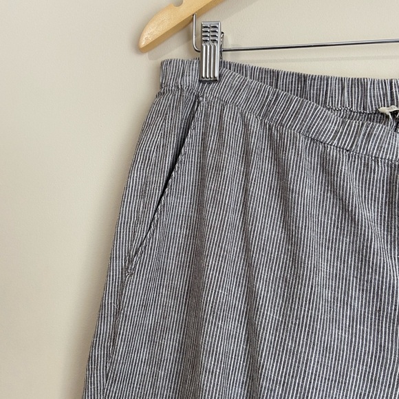 Eileen Fisher Organic Cotton Hemp Striped Easy Pants - Picture 3 of 6